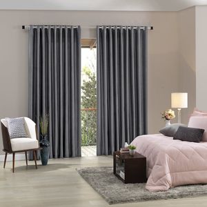 Cortina Corta Luz Bella Janela Blend Cinza 4.20m x 2.50m