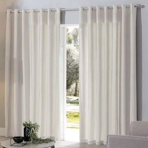 Cortina Rústica Bella Janela Tunis Grafiato 3.00m x 2.30m