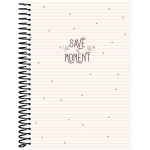 Caderno Baag Espiral Universitário Capa Dura Moments 10 Matérias 160 Folhas - Sortido