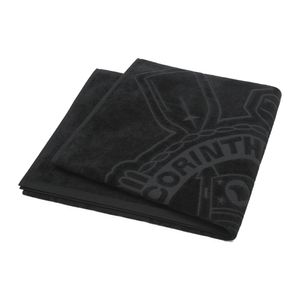 Toalha de Veludo Buettner Futebol 70cmx140cm Corinthians - Preto