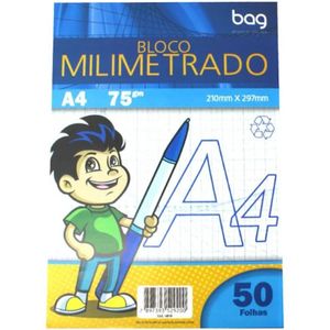 Bloco Milimetrado Baag A4 75gm - 50 Folhas