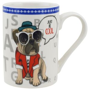 Caneca Pet Guys Dynasty Pug 320ml - Branco