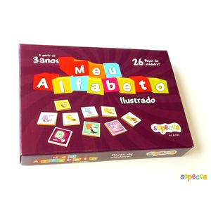 Jogo Alfabeto Ilustrado Sopecca - 26 Peças