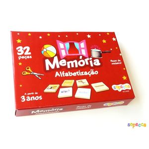 Jogo de Memória Alfabetização Sopecca - 32 Peças