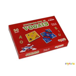 Jogo Brincando com as Vogais Sopecca - 30 Peças