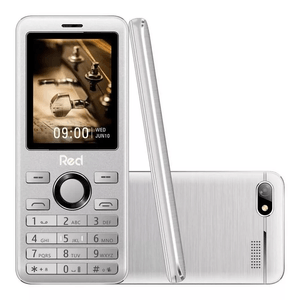 Celular Fit Music II Red Mobile M011G, Tela 1.8, Câmera, FM Wireless,  Vibracall, Memória expansível até 32GB - Preto/Azul