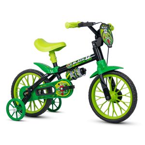 Bicicleta Infantil Nathor Black Aro 12 - Preto/Verde