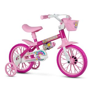 Bicicleta Infantil Nathor Flower Aro 12 - Rosa