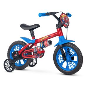 Bicicleta Infantil Nathor Spider Man Aro 12 - Vermelho/Azul