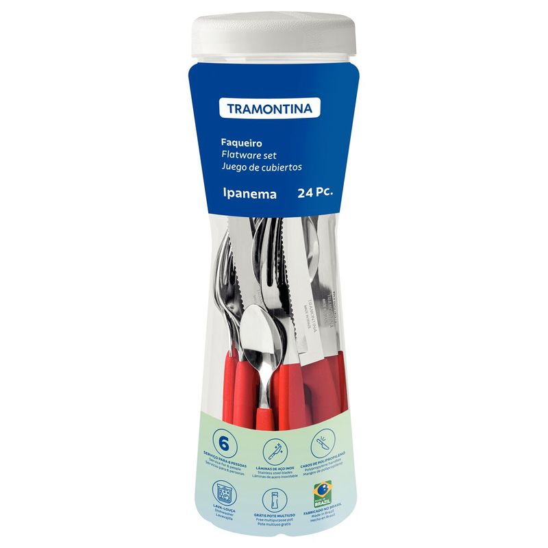 faqueiro-tramontina-ipanema-em-aco-inox-cabos-de-polipropileno-vermelho-e-pote-plastico-24-pecas-6