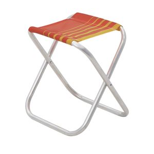 Banqueta de Praia Tramontina Fiji em Alumínio com Assento - Laranja e Amarelo