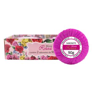 Estojo com 2 Sabonetes Bloom Rosas Encanto 90g Cada