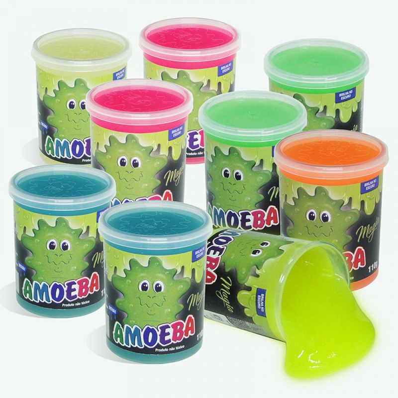 amoeba_magia_kit_9_amarelo_fluorescente_azul_fluorescente_laranja_fluorescente_pink_transparente_verde_fluorescente