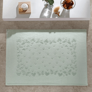 Toalha de Piso Döhler Velour Jacquard Romance Verde - 70 x 50cm
