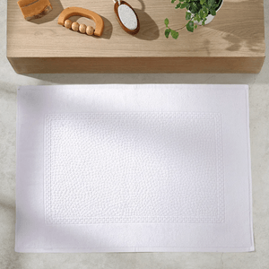 Toalha de Piso Döhler Velour Jacquard Pérola 70 cm x 50 cm - Branca