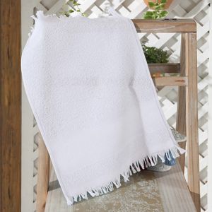 Toalha de Lavabo Döhler para Bordar Capri II Branca - 25 x 36cm