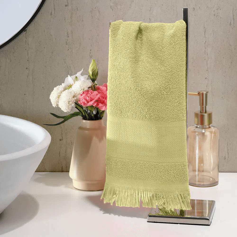 Toalha de Lavabo Döhler para Bordar Capri II Verde Claro - 25 x 36cm