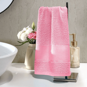 Toalha de Lavabo Döhler para Bordar Torino II Rosa - 30 x 45cm