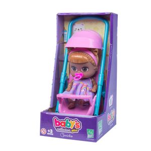 Boneca Babys Collection Mini Carrinho Negra Sortida