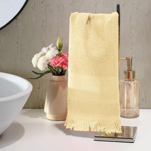 Toalha de Lavabo Döhler para Bordar Capri II Amarelo - 25 x 36cm