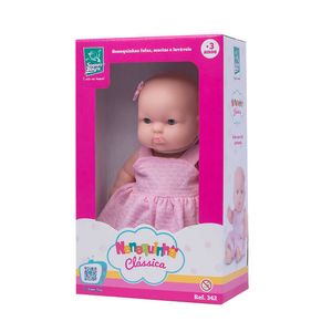Boneca Clássica Vestido Pink Super Toys