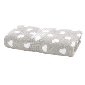 Toalha de Rosto Döhler Felpuda Prisma Love 50 cm x 80 cm - Cinza