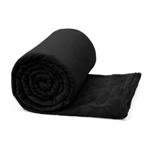 Manta King Buettner Microfibra Flannel Confort - Preto