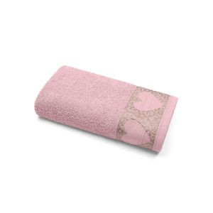 Toalha de Rosto Buettner 50 cm x 70 cm Jacquard Love - Dusty Rosê