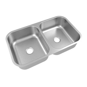 Cuba Mekal Lisa Dupla em Aço Inox Escovado - CD-34