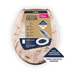 Assento Sanitário Atlas Almofadado Decorativo - Bege
