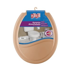 Assento Sanitário Herc Almofadado Prime - Caramelo
