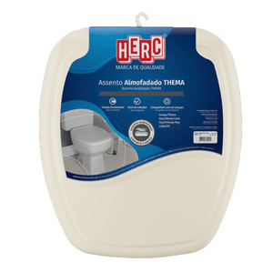 Assento Sanitário Herc Almofadado Thema Premium - Biscuit