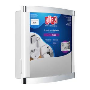 Armário para Banheiro Herc Tivoli - Branco Cromado
