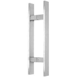 Puxador Porta Reto 600mm Inox Escovado - Silvana