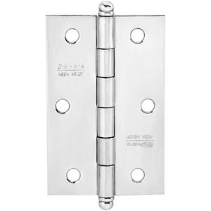 Dobradiça 880 Até 20 kg - 3" Cromada 3 Peças - Silvana