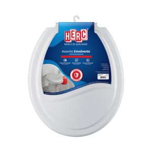 Assento Sanitário Envolvente Herc com Tampa - Cinza Claro