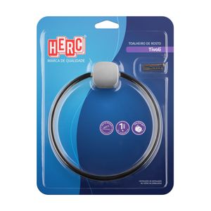 Toalheiro de Rosto Herc Tivoli - Preto Cromado