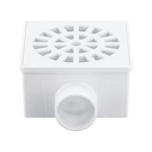 Ralo Quadrado Sifonado Herc 100 mm - Branco