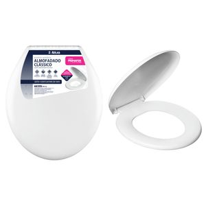 Assento Sanitário Atlas Almofadado Clássico Plástico - Branco