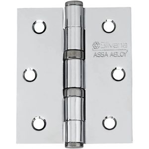 Dobradiça 891 Rolamento Até 35 kg - 3"x 3,5" Cromada 3 Unidades - Silvana
