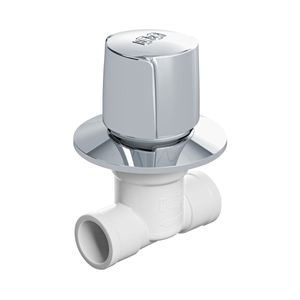 Registro de Pressão Soldável Herc com Canopla Facilita 25 mm - Branco e Cromado