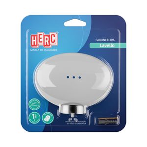 Saboneteira Herc Lavello - Branca e Cromada