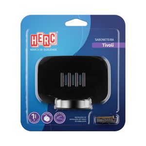 Saboneteira Herc Tivoli - Preta e Cromada