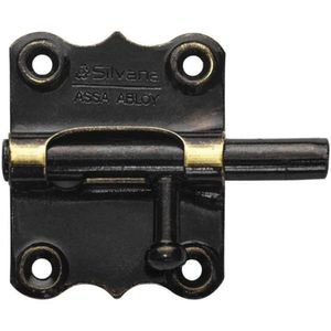 Tarjeta Trinco Ferrolho 3" Aço Oxidado 2 Peças - Silvana
