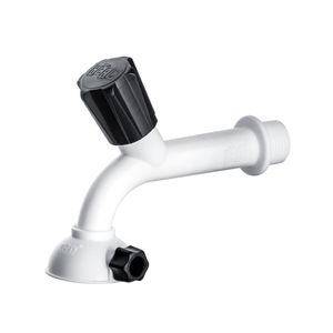 Torneira para Cozinha com Chuveirinho e Jato Herc 10 cm - Branco e Preto