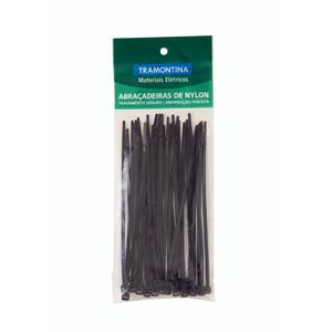 Abraçadeira de Nylon 140 x 3,4 mm Tramontina Preta