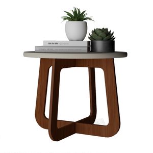 Mesa de Centro Artely Jasmin - Cedro/Off White