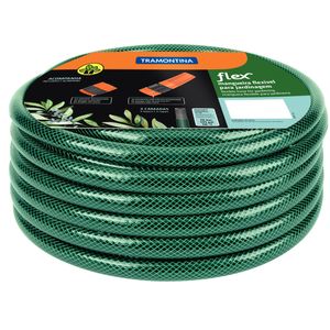 Mangueira Flex Tramontina em PVC 3 Camadas 25 Metros com Engate Rosqueado e Esguicho - Verde