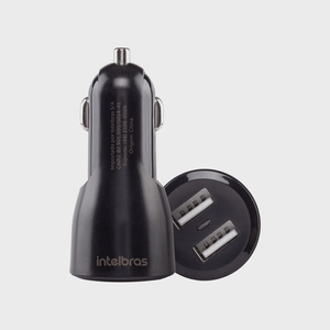 Carregador Veicular Universal USB com 2 Portas Intelbras ECV 2 Fast