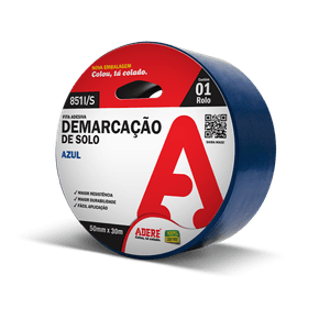 Fita Adesiva Adere Demarcação 851IS 50 mm x 30 metros - Azul